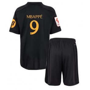 Real Madrid Kylian Mbappe #9 Tredje trøje Børn 2023-24 Kort ærmer (+ korte bukser)